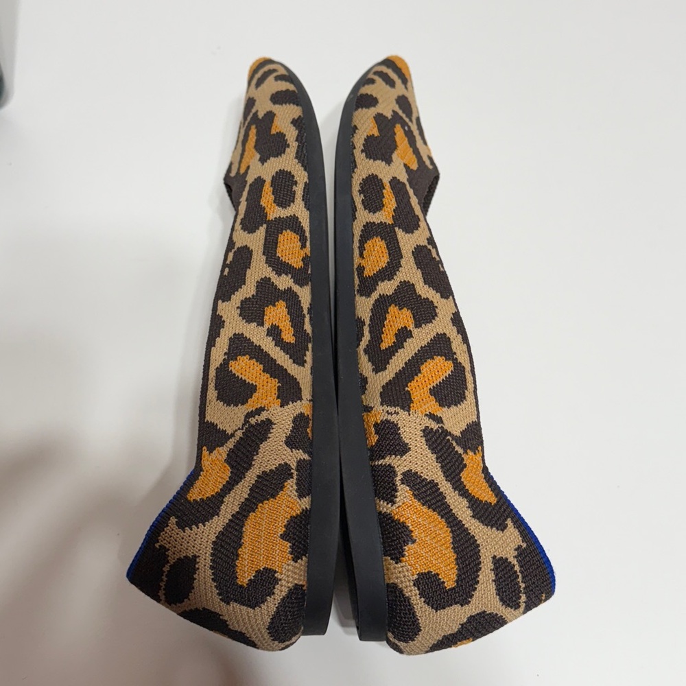Rothy’s The Point Big Cat Leopard Print Flats - Picture 4 of 17